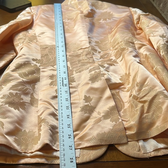 Rena Lange Peach Floral Embossed Blazer - Picture 7 of 10